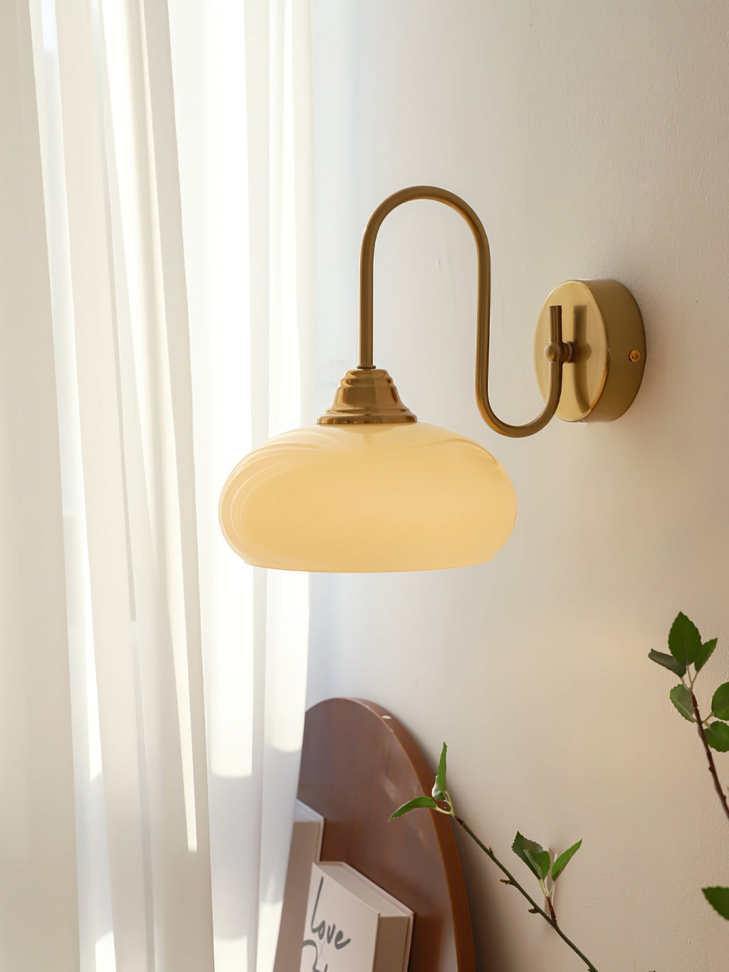 Glass Wall Sconce with Brass or Chrome Finish - view 23