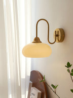 Glass Wall Sconce with Brass or Chrome Finish - view 23