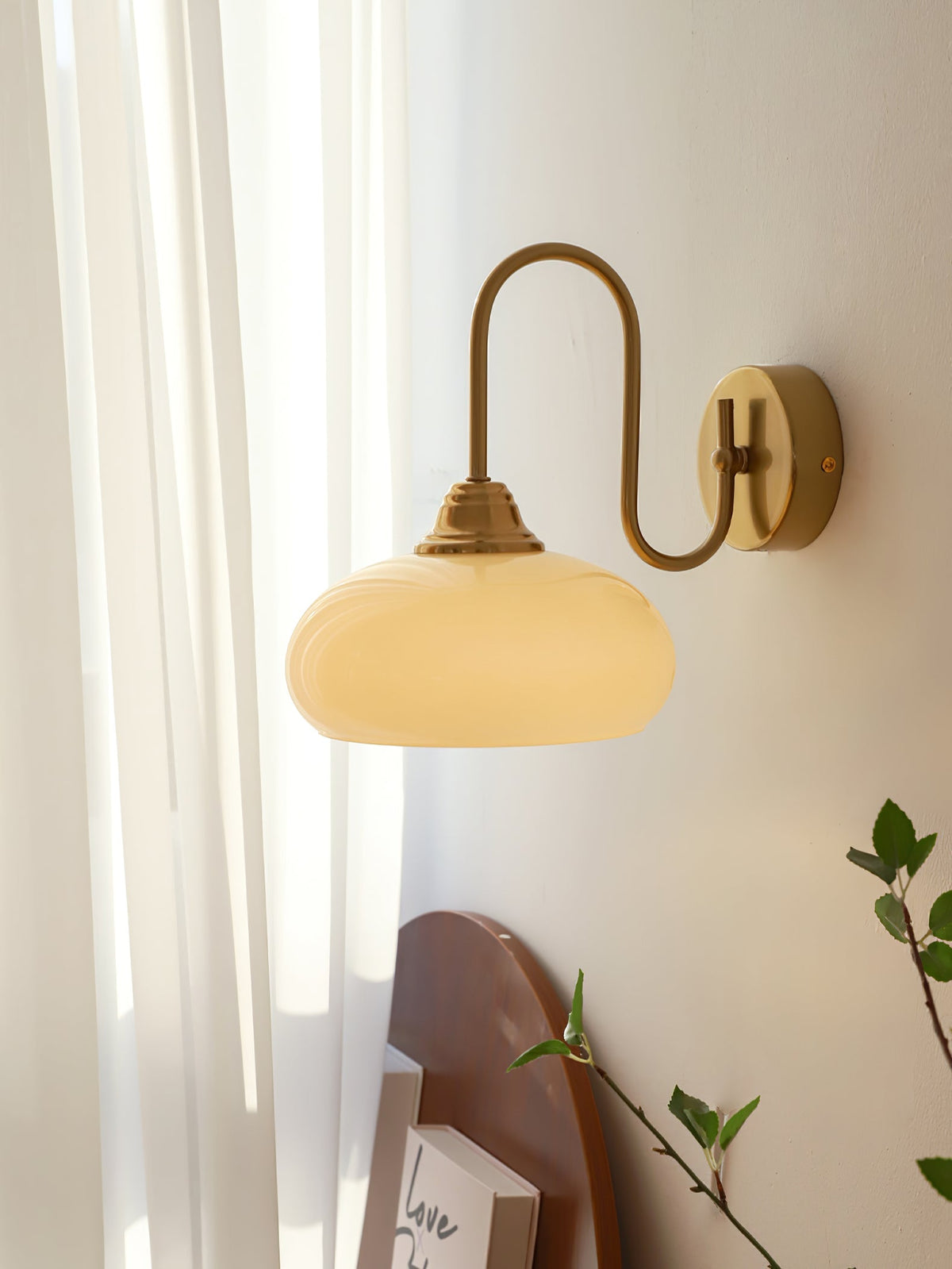 Glass Wall Sconce with Brass or Chrome Finish - view 23