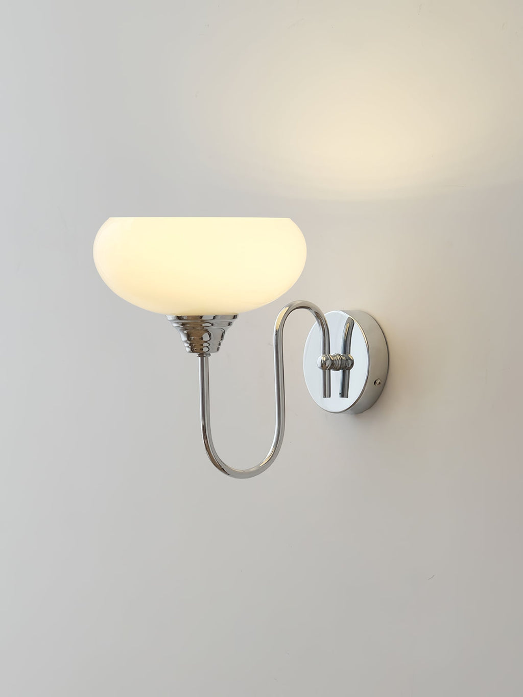 Glass Wall Sconce with Brass or Chrome Finish - view 26