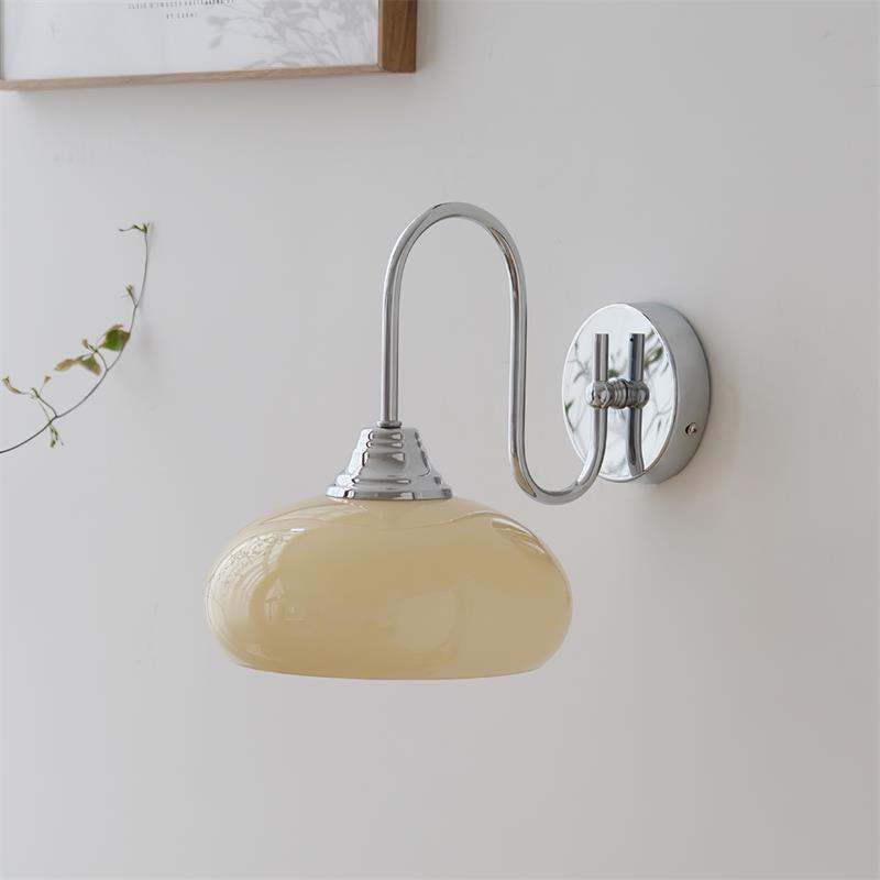 Glass Wall Sconce with Brass or Chrome Finish - view 33
