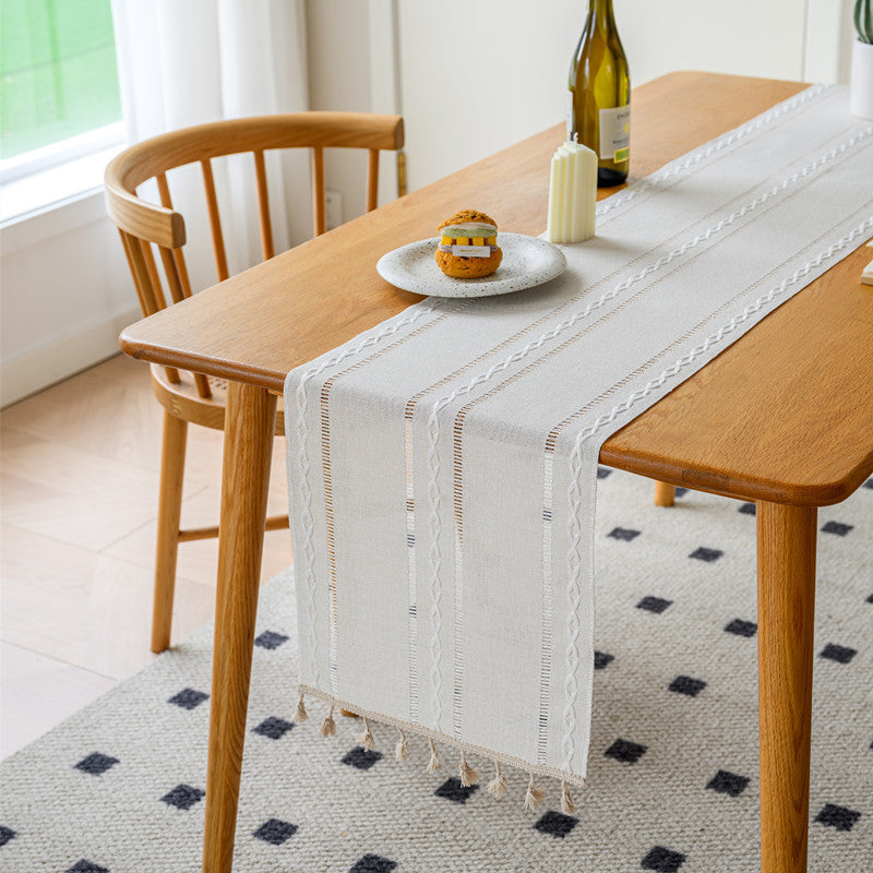 Woven Fringed Table Runner – product image 2