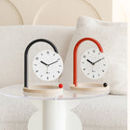 Modern Arch Desk Clock, Silent MDF and Acrylic Table Clock - product view 3