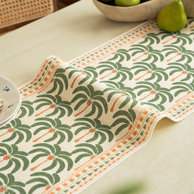 Floral Print Fringed Table Runner – product image 4