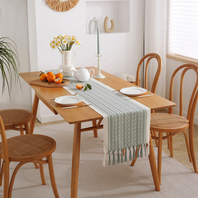 Patterned Fringe Table Runner – product image 7