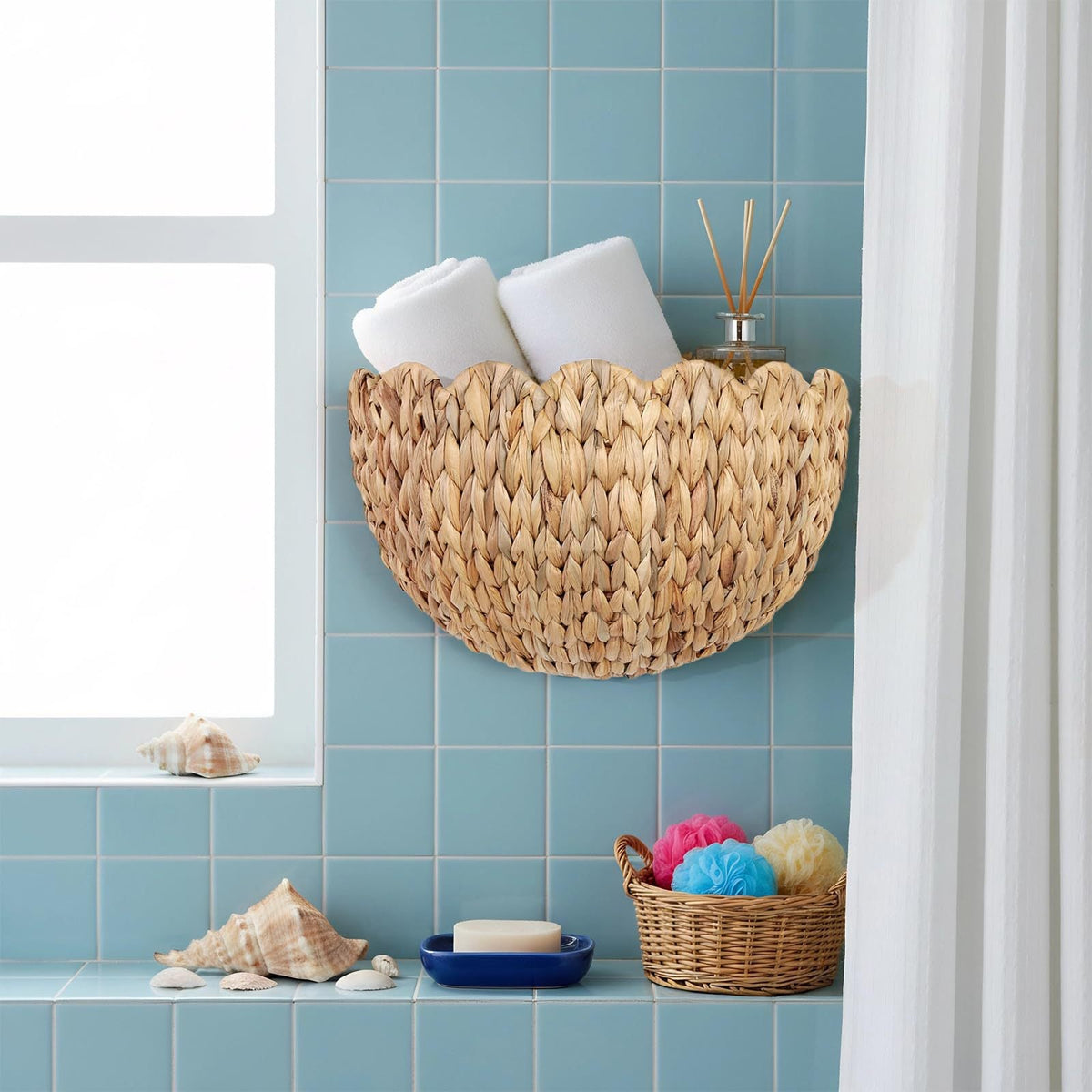 Scalloped Woven Storage Basket – product image 4