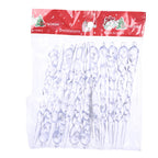 Clear Plastic Christmas Tree Icicle Ornaments, Set of 12 - product view 1