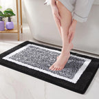 Plush Border Bathroom Mat, Quick-Drying and Washable - product view 4