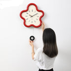 Flower Pendulum Wall Clock with Silent Sweep Movement - product view 5