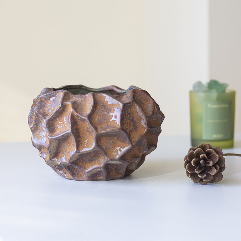Sculpted Texture Decorative Ceramic Bowl – product image 3