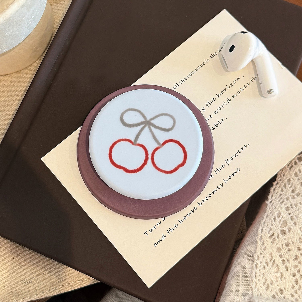 Cherry Motif Drink Coaster – product image 6