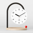 Modern Arch Desk Clock, Silent MDF and Acrylic Table Clock - product view 2