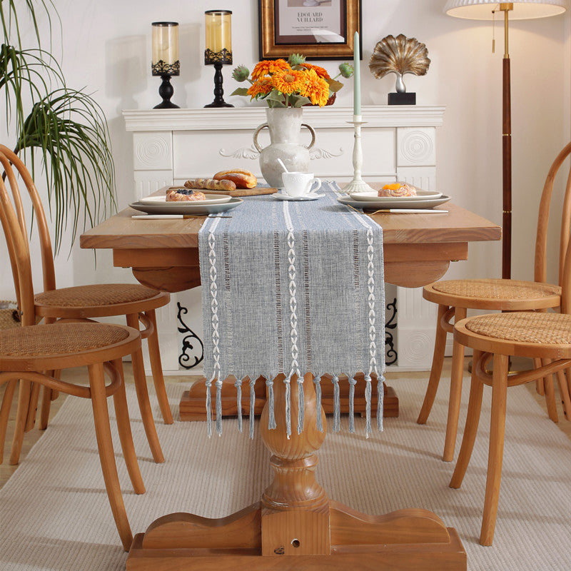Woven Fringed Table Runner – product image 3