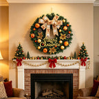 Merry Christmas Wreath with Baubles and Snowflakes, 50 cm - product view 5