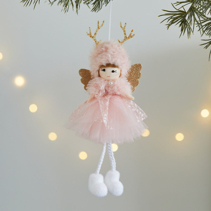 Plush Christmas Fairy Doll with Silver Wings, 22 cm - product view 4