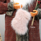 Plush Faux Fur Christmas Stocking with Hanging Loop, 48 cm - product view 7