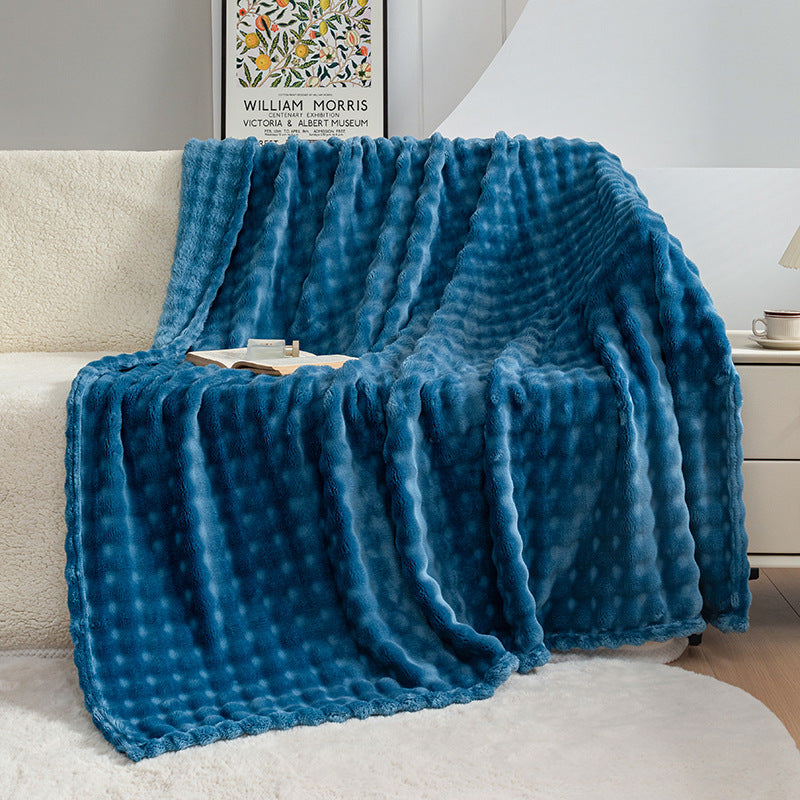 Soft Ribbed Plush Throw Blanket – product image 4