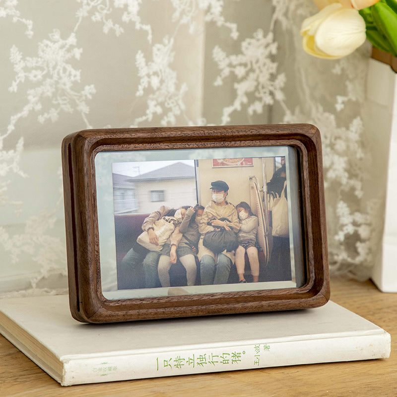 Wood and Glass Portrait Photo Frame – product image 2