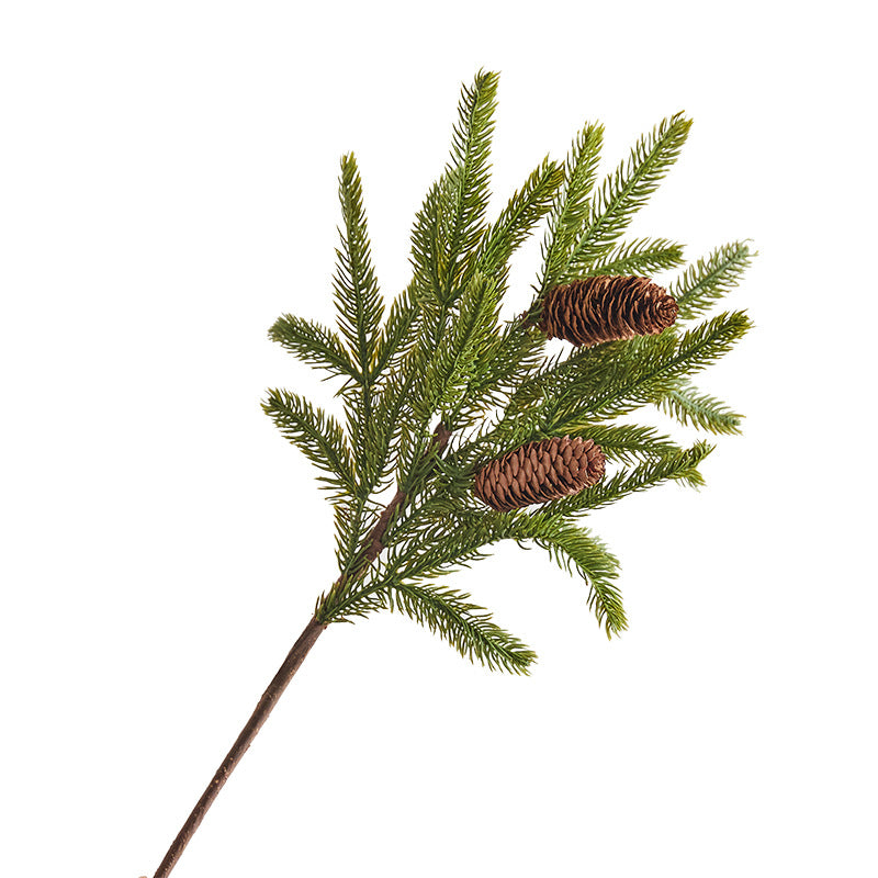Artificial Pinecone and Greenery Stem for Vase Displays - product view 1