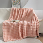 Soft Ribbed Plush Throw Blanket – product image 1