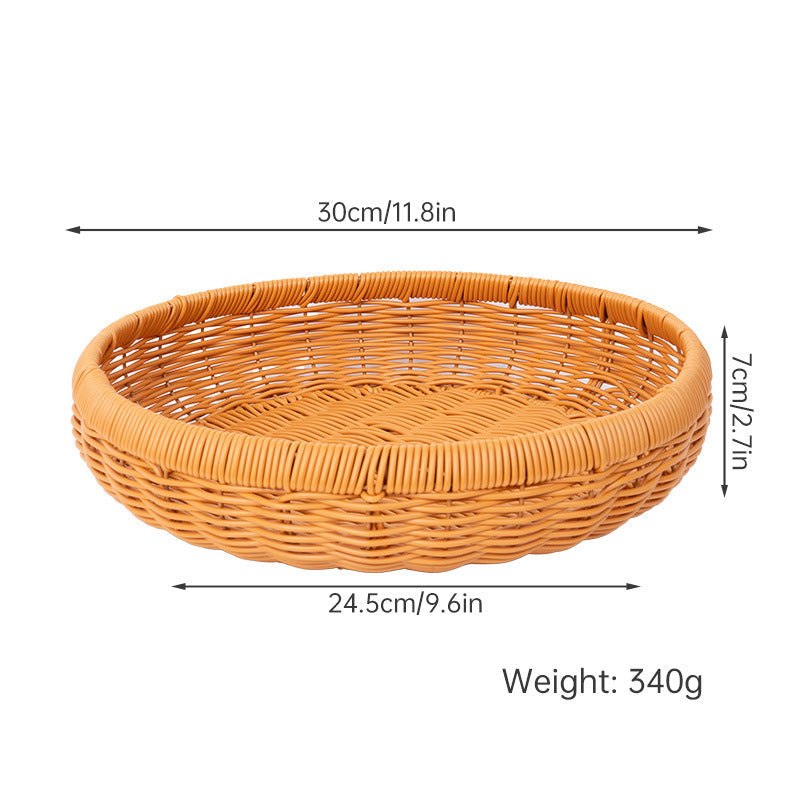Shallow Woven Oval Basket – product image 6