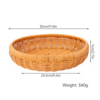 Shallow Woven Oval Basket – product image 6