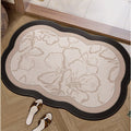 Floral Bathroom Mat, Absorbent with Non-Slip Backing - product view 1