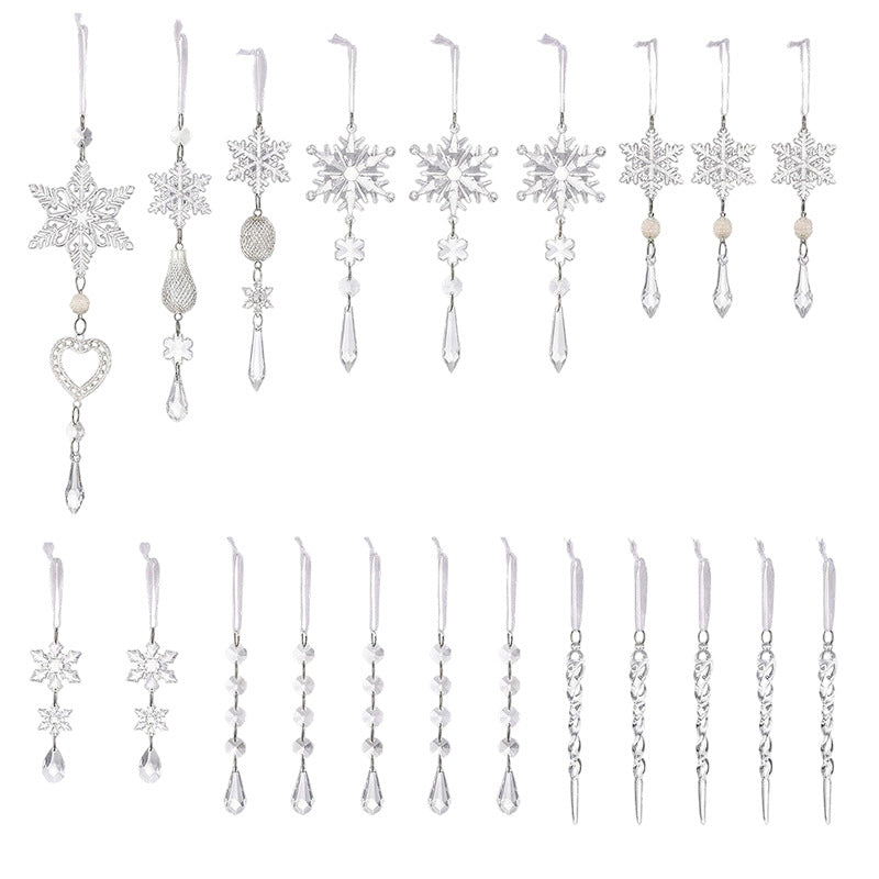 Crystal Snowflake Hanging Christmas Ornaments - product view 5