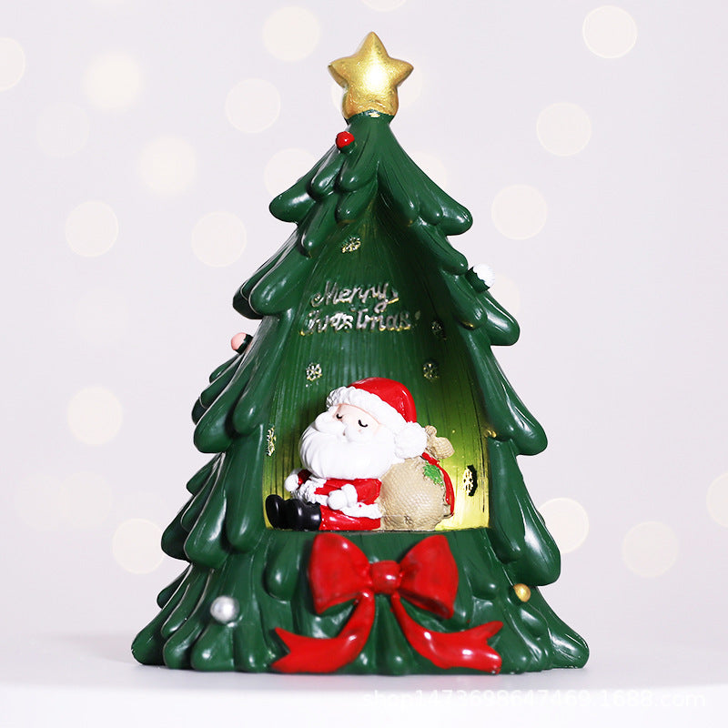 Christmas Tree Figurine with Santa and Star, 20.32 cm - product view 3