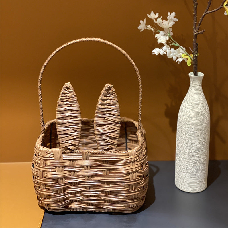 Rabbit Ear Woven Basket – product image 1
