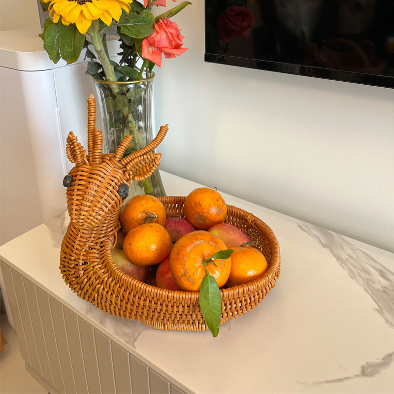 Animal Design Woven Basket – product image 1