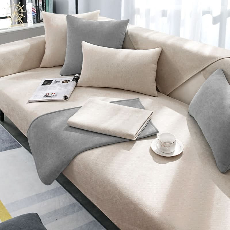 Non-Slip Sofa Cover and Pillowcase Options, Washable Furniture Protector — product view 3