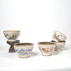 Floral Pedestal and Bowl Planters – product image 2