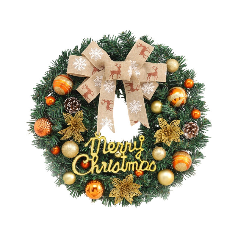 Merry Christmas Wreath with Baubles and Snowflakes, 50 cm - product view 1