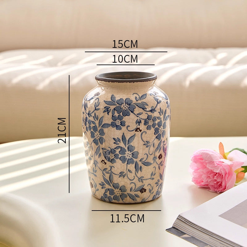 Floral Pattern Ceramic Vase, 25 cm – product image 4
