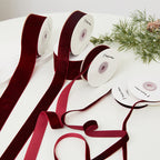 Burgundy Velvet Craft Ribbon, 4.5 m × 2.5 cm - product view 2