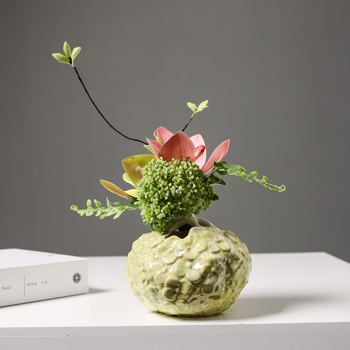 Floral Texture Ceramic Bud Vase – product image 6