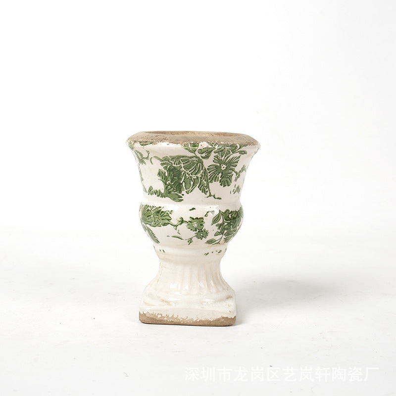 Floral Pedestal and Bowl Planters – product image 4