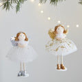 Silver-Wing Angel Figurine with Tulle Dress, 14 cm - product view 1