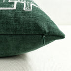 Embroidered Gingerbread House Christmas Pillow Cover, Square or Lumbar - product view 5