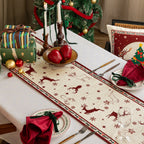 Christmas Table Runner, Reindeer, Santa & Winter Designs - product view 1
