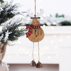 Rustic Wooden Reindeer Hanging Christmas Decoration - product view 1