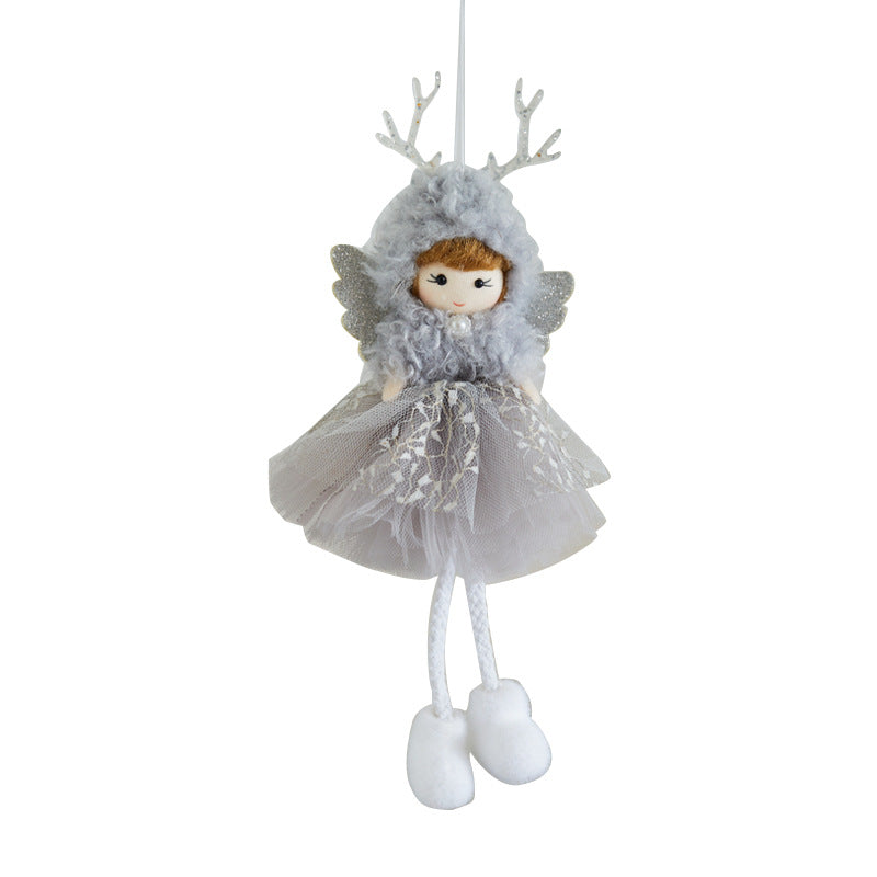 Plush Christmas Fairy Doll with Silver Wings, 22 cm - product view 1