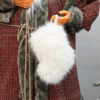 Plush Faux Fur Christmas Stocking with Hanging Loop, 48 cm - product view 4