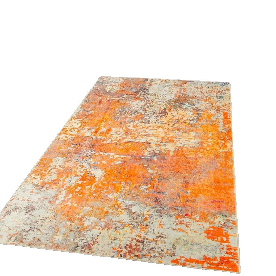 Abstract Pattern Area Rug, Stain-Resistant and Washable - product view 1