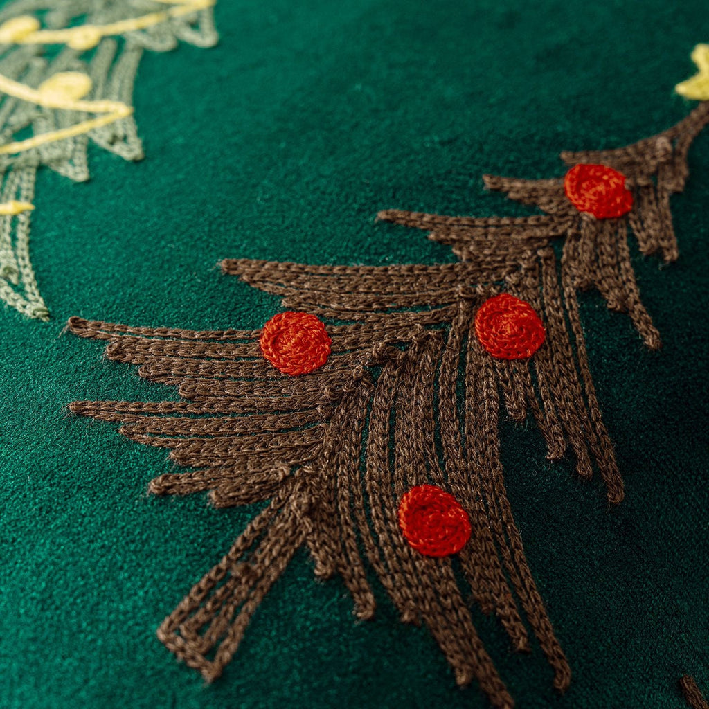 Embroidered Christmas Tree Pillow Cover, 45.01 × 45.01 cm - product view 3