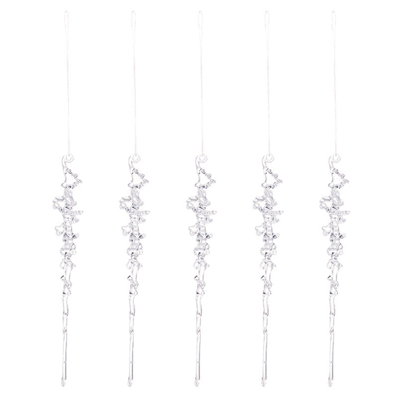 Frosted Icicle Christmas Ornament Set, 15 cm - product view 6