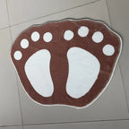 Footprint Bathroom Mat, Washable Polyester with Rubberised Backing - product view 6