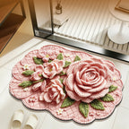 Floral Area Rug with Soft Fabric and Non-Slip Backing - product view 2