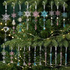 Crystal Snowflake Hanging Christmas Ornaments - product view 4
